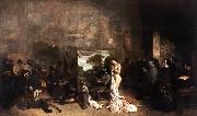 Gustave Courbet The Painter's Studio A Real Allegory (mk09) France oil painting reproduction